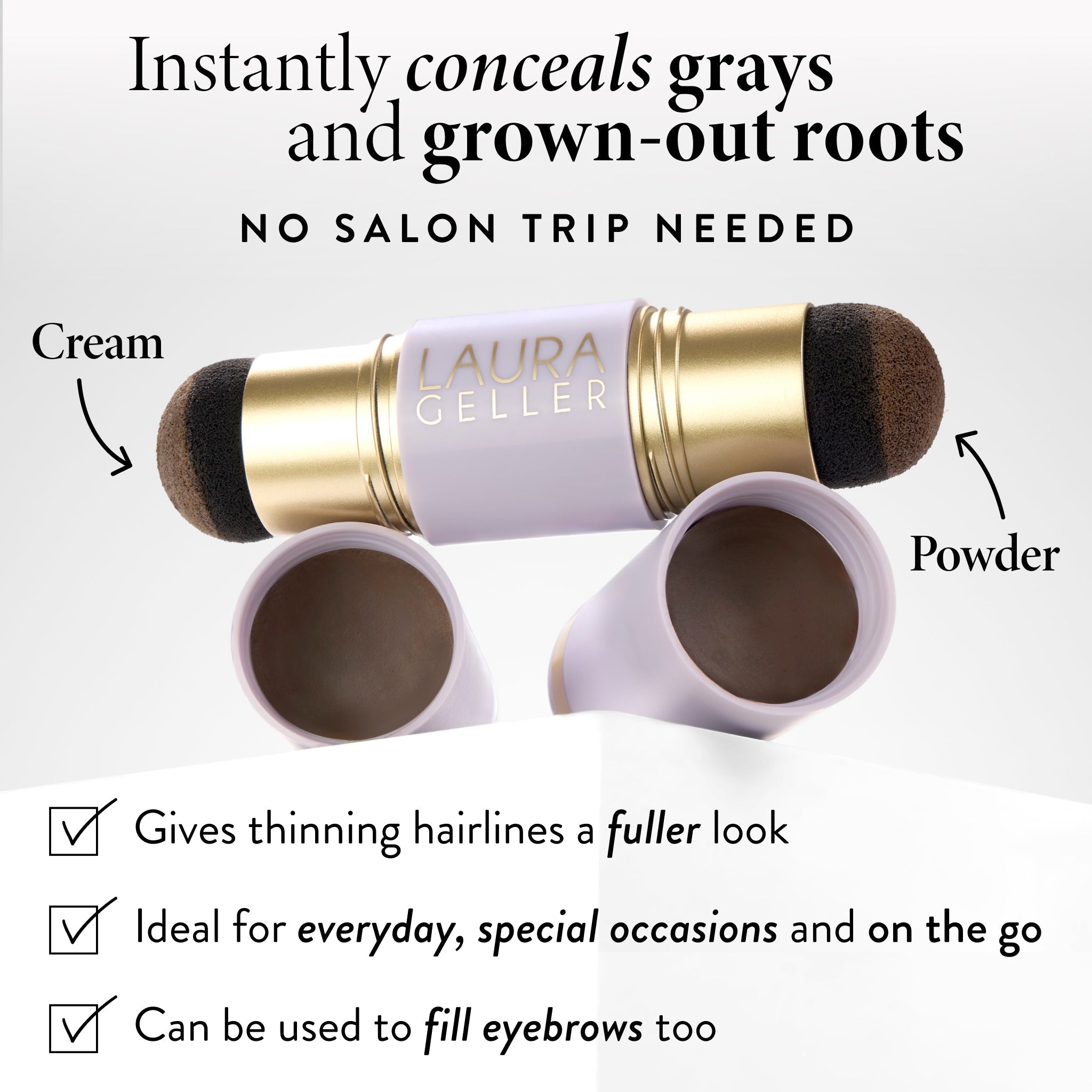Root Touch Up Hair & Brow Concealing Cream + Powder