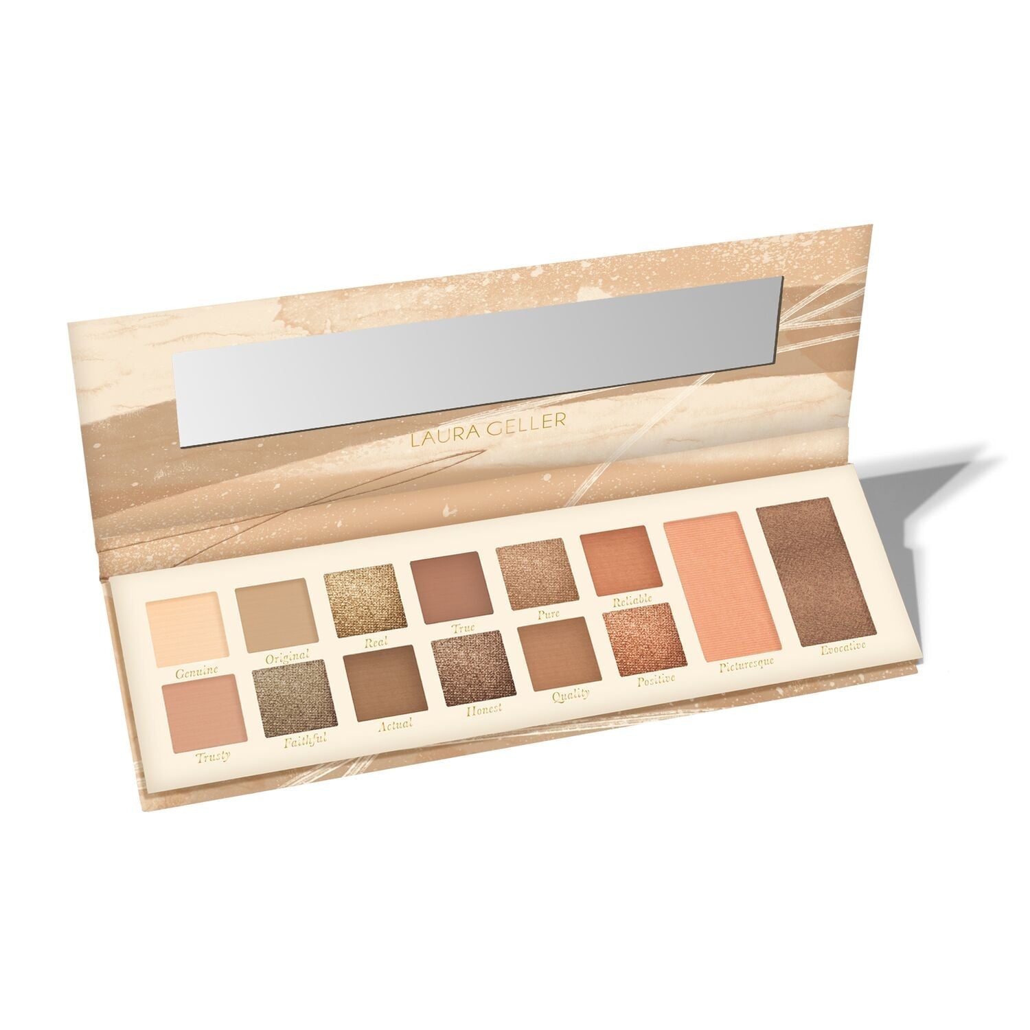 Laura's Essentials Artistic & Authentic 12 Multi-Finish Eyeshadows. 1 Highlighter. 1 Blush